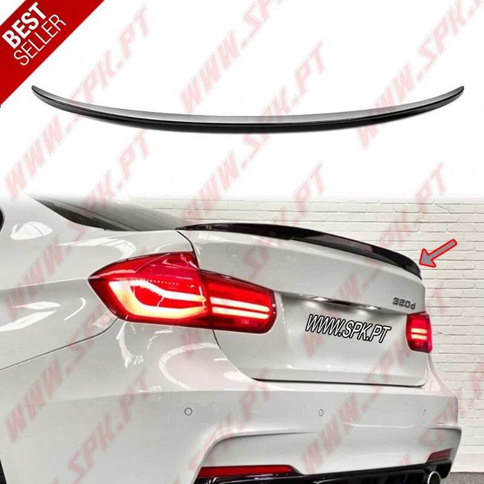 Spoiler / Aileron Traseiro - BMW F30 Sedan Look MP - Preto Brilhante