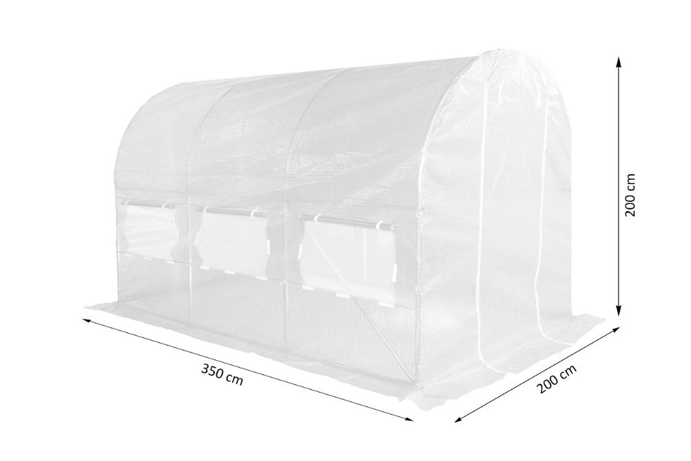Tunel ogrodowy 2x3,5x2m. niebieski TUNEL SZKLARNIA NAMIOT