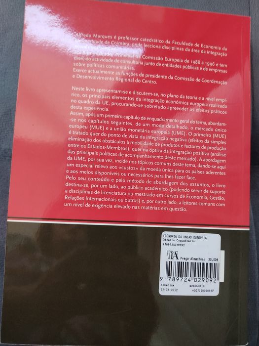 Economia da União Europeia, Alfredo Marques