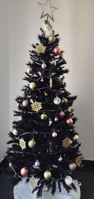 Árvore de Natal de cor preta A160cm