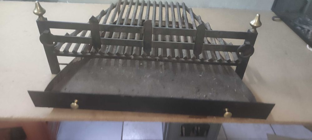 Proteçao para lareira c/ grelha ferro fundido