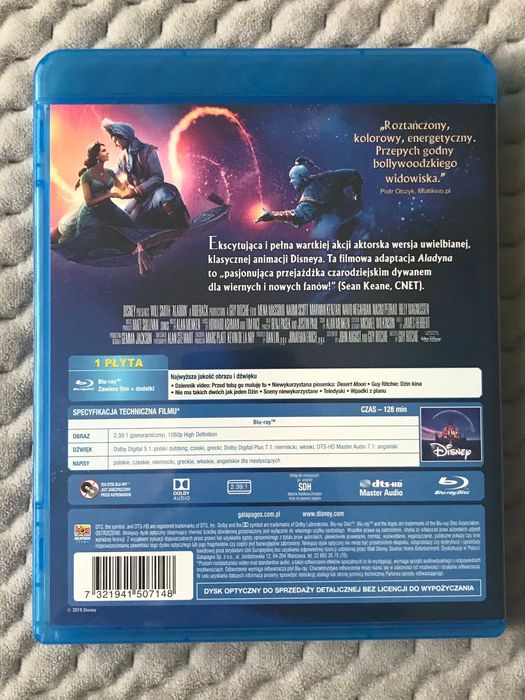 "Książę Persji Piaski Czasu", "Aladyn" - 2 Blu-ray (NIEUŻYWANE)