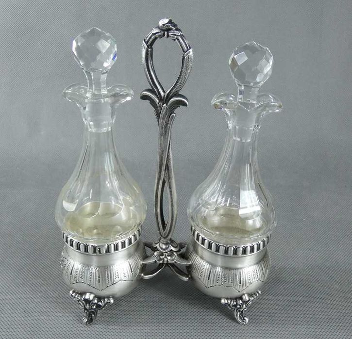 KABARET na przyprawy oliwa ocet karafka BAROK sygnowany