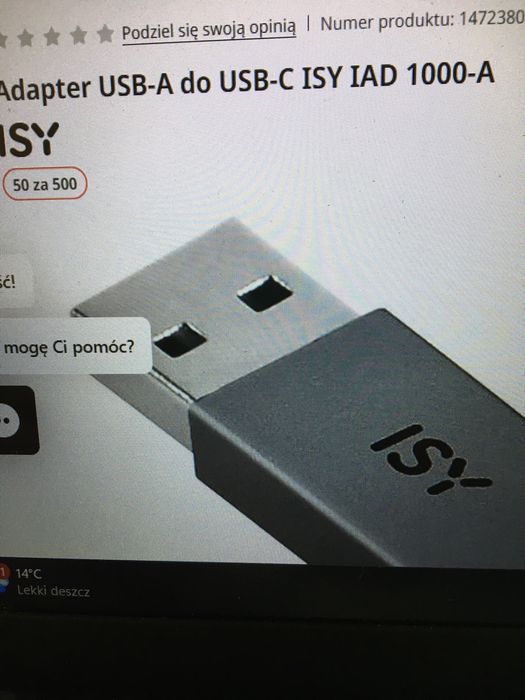 ISY przejsciowka adapter USB A do UsB C