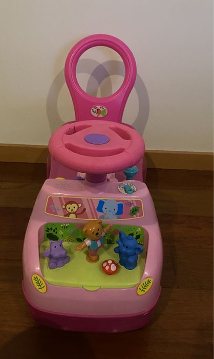 Andador Carro Menina Rosa