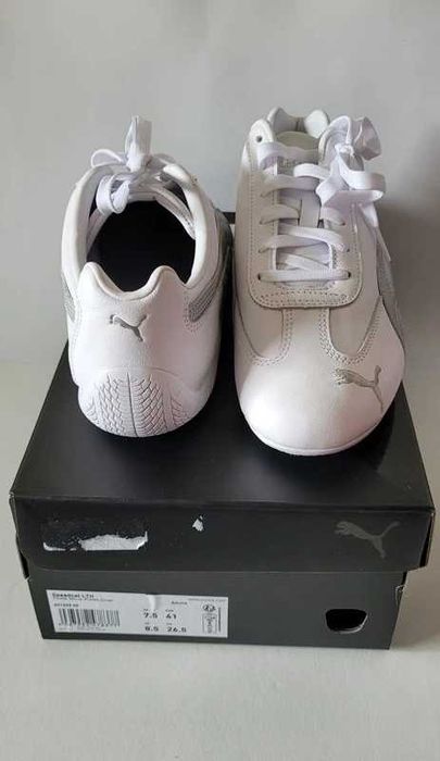 Puma SpeedCat Leather Tamanho 41 Novas Brancas e Prata