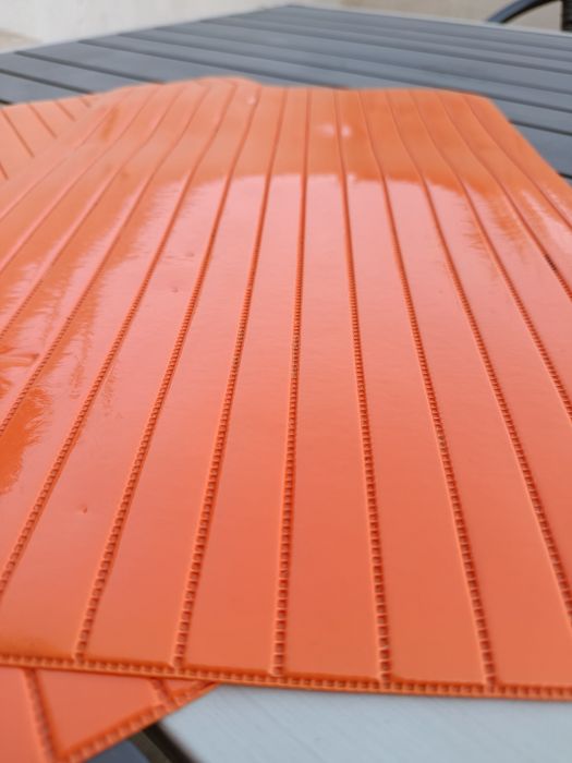 Conjunto 3 Individuais de Mesa Laranja Flexíveis | Set of 3 Orange Flexible Placemats