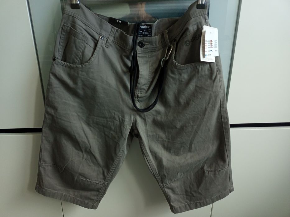 Nowe z metką bawełniane szorty męskie chapter w 34,  ,XL szare,