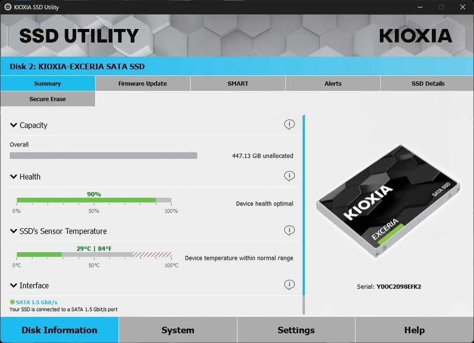 Dysk Sata SSD KIOXIA Exceria 480GB