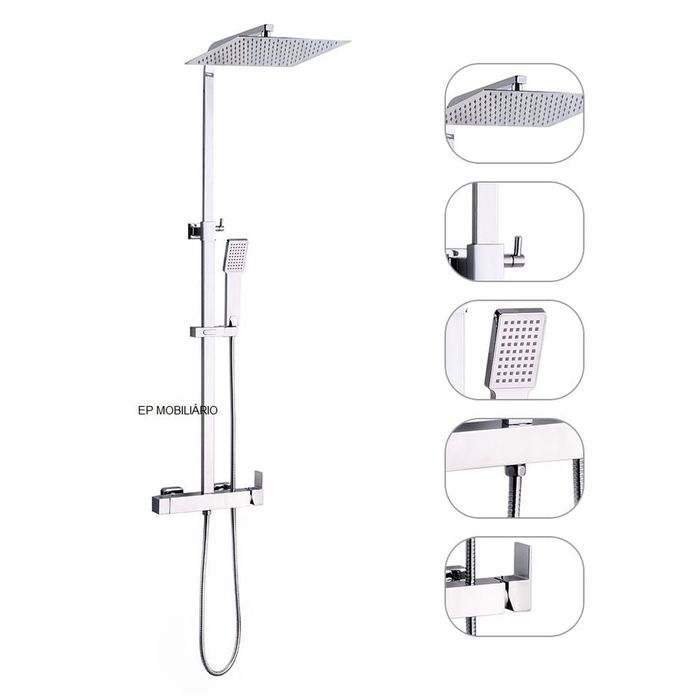 Conjuntos de Duche Redondos ou Quadrados - Chuveiros/WC/Casa de banho