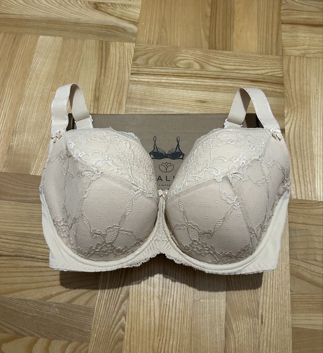 Biustonosz Dalia Lingerie, beżowy, koronka 70i