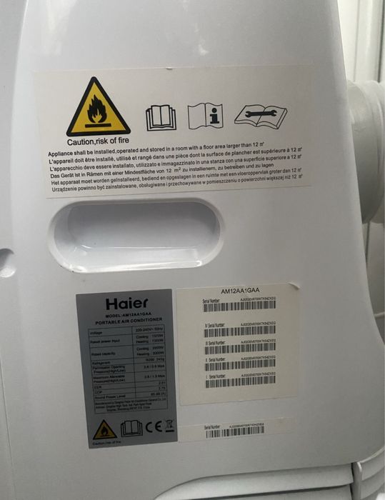 Klimatyzator przenosny HAIER AM12AA1GAA 3,5 kW/3,3 kW