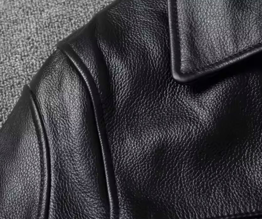 Męska kurtka skórzana ramoneska bikerka klasyczna skóra naturalna