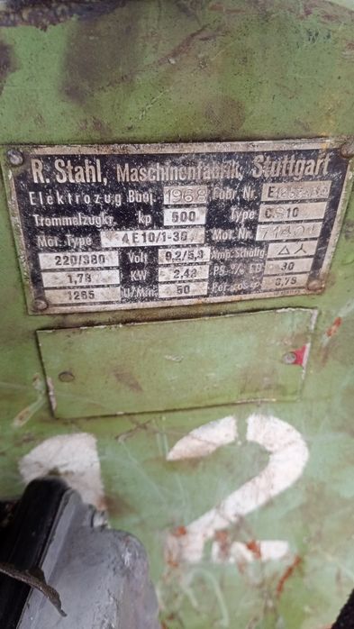 Wciągarka elektrowciag suwnica