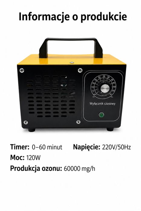Ozonator,oczyszczacz powietrza,henerator ozonu 60g/h