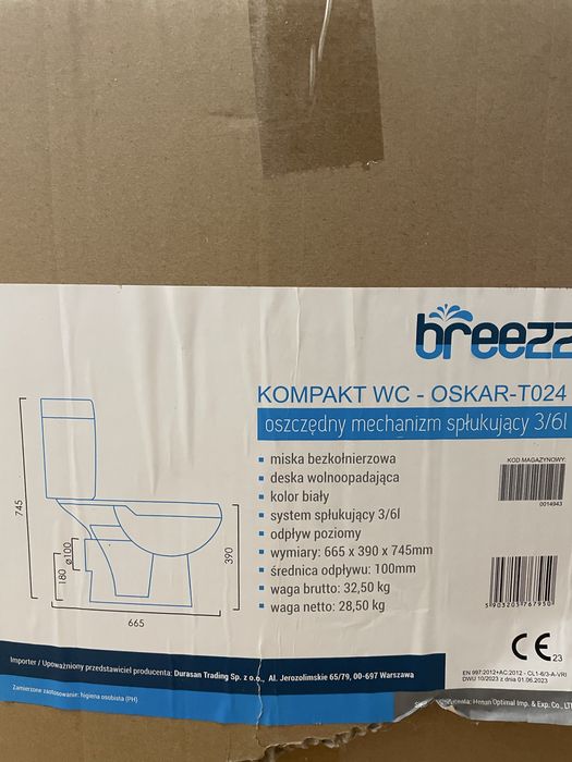 breezz kompakt wc oskar T024