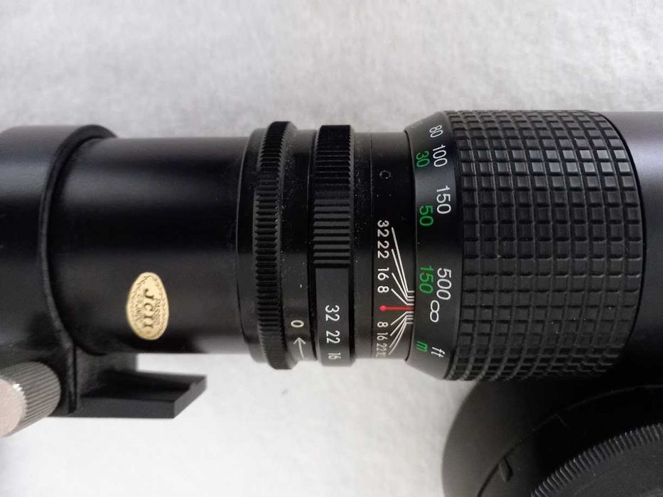 Super Teleobjetiva Supertele 500mm f/8 + Multiplicador Teleplus 2X-3X