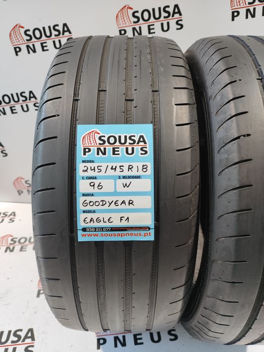 2 pneus semi novos 245-45R18 goodyear - Oferta dos Portes