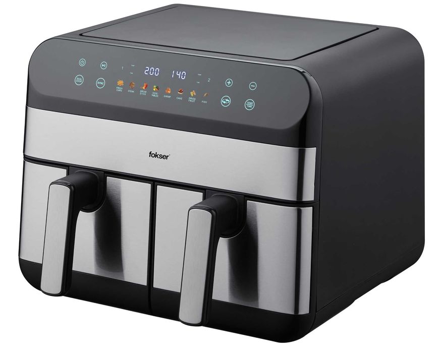 Beztłuszczowa Frytkownica VOKSAR G11 XXL PODWÓJNA 2400W +PRZEPISY