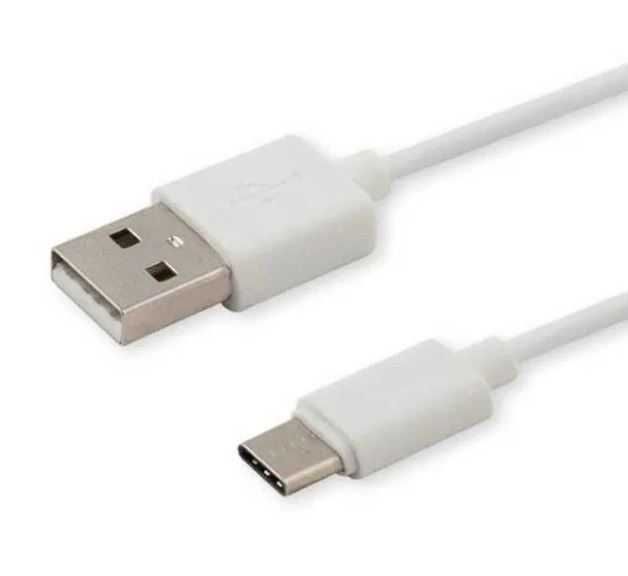 Kabel przewód do ładowania USB-USB C biały 0,8-1,5m