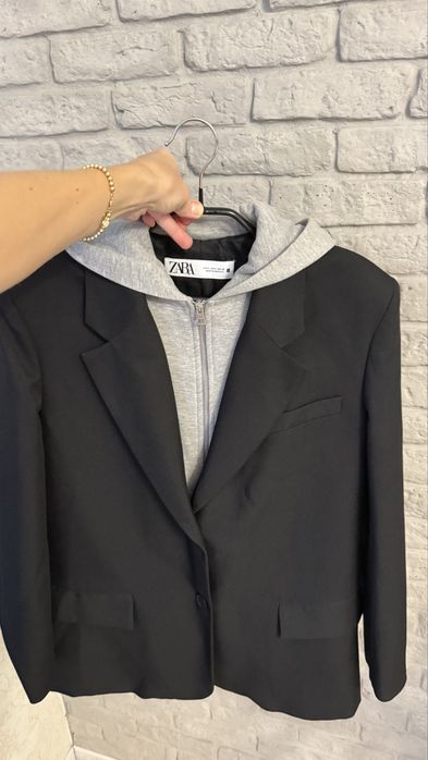 Блейзер з ефектом толстовки Zara оверсайз