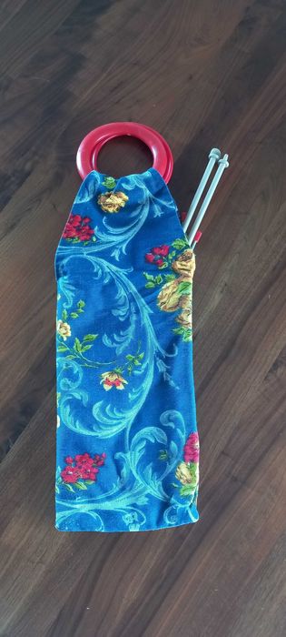 3 x Agulhas longas de tricô + saco