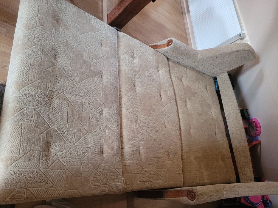 Sofa rozkładana brązowa