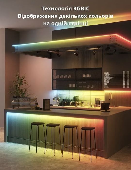 Розумна світлодіодна LED стрічка 20 (2x10) метрів Govee RGBICW LED Str