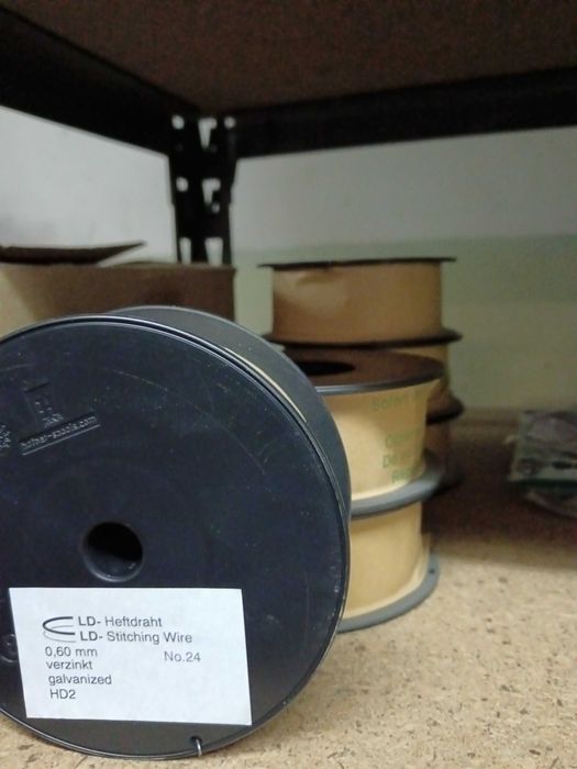 6 rolek drut introligatorski No 24