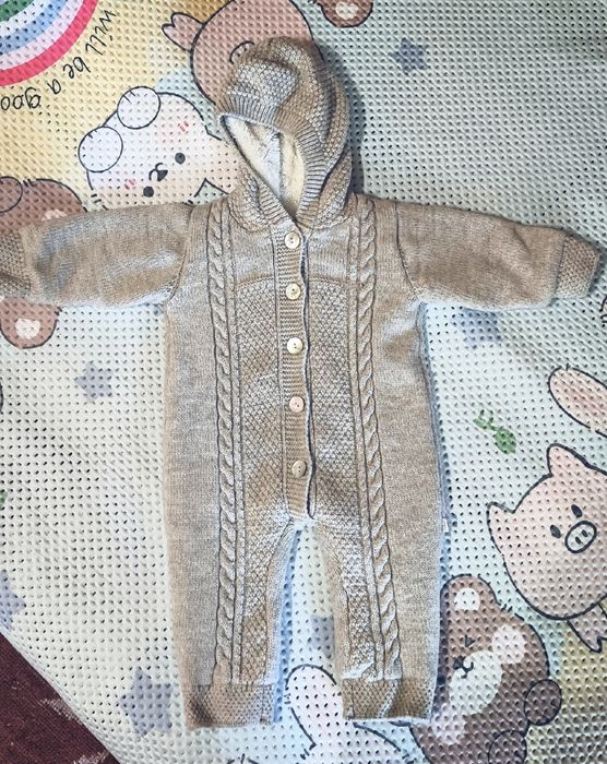 Теплий дитячий комбінезон 80р