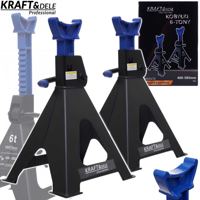 KRAFT&DELE Kobyłki Samochodowe Podstawki 6T 2 Szt 400-585Mm KD3172