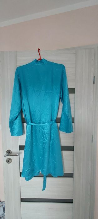 Szlafrok satyna M L XL sliski materiał
