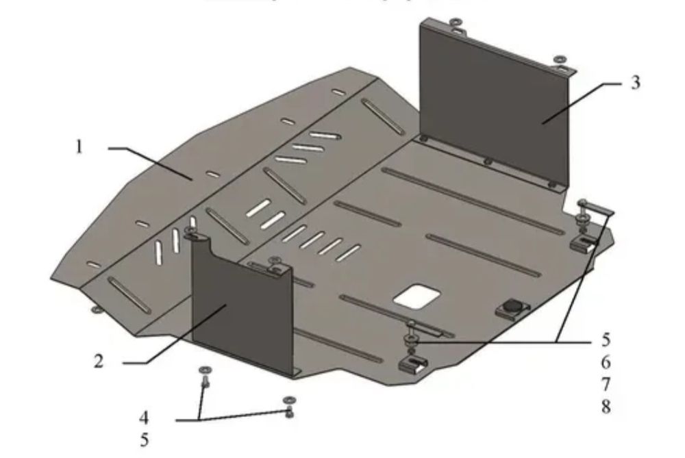 Захист двигуна для Hyundai Accent 2011-2019 року випуску