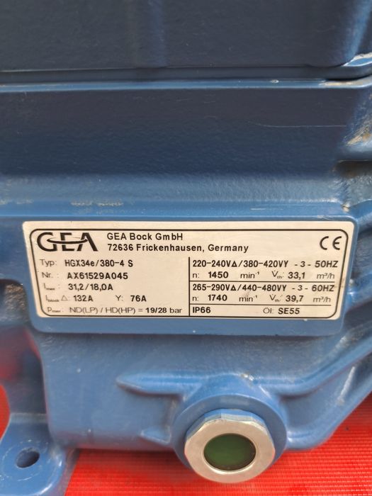 Sprezarka chlodnicza GEA Bock model HGX34e/380-4S