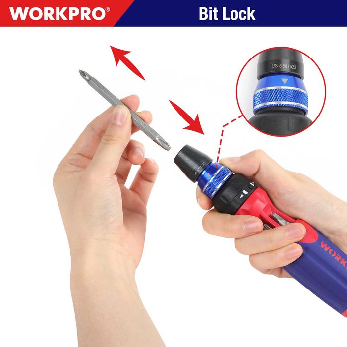 Wkrętak z grzechotką śrubokręt wielofunkcyjny WORKPRO 12 w 1
