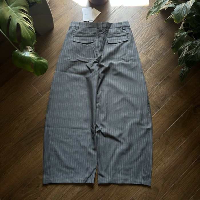 Широкі Сірі Брюки В Полоску Класичні Штани Оверсайз Baggy Oversize Stripe Pleated Gray Pants Брючні Racer Balenci Jaded London Широкие Брюки Оверсайз