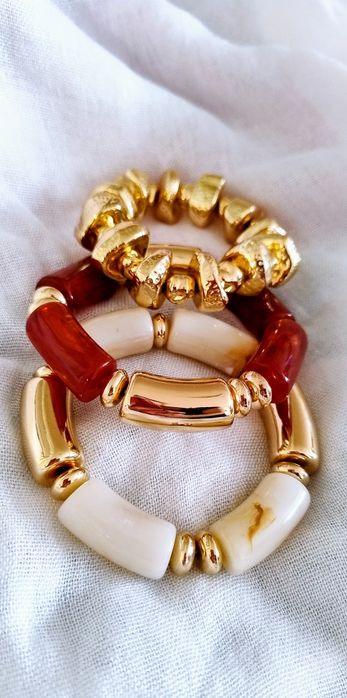 Oryginalne efektowne bransolety,modny komplet, masywny