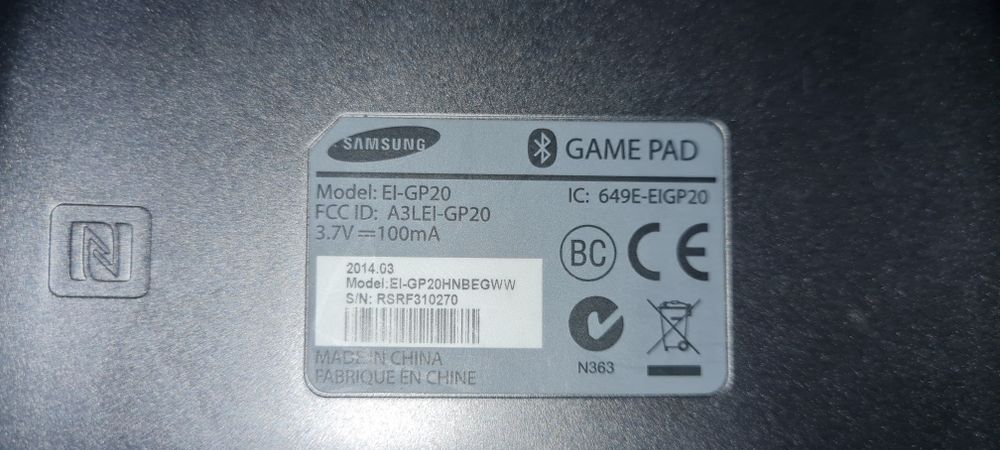 Samsung gamepad NFC Bluetooth