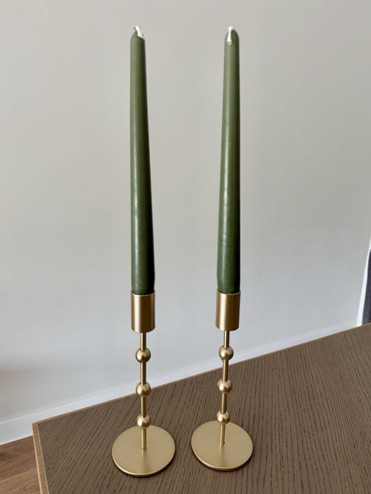 Conjunto de 4 velas altas cor verde