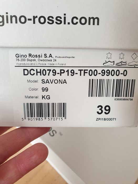 Gino Rossi skórzane czółenka 39 jak NOWE