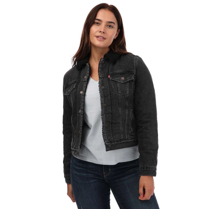 жіноча утеплена джисова куртка Levis SHERPA TRUCKER JACKET
size S