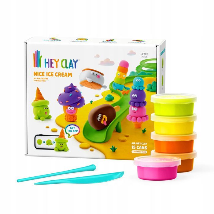 HEY CLAY Ice Cream 2026 zestaw masa plastyczna 15 tubek. TM Toys. Nowy Produkt