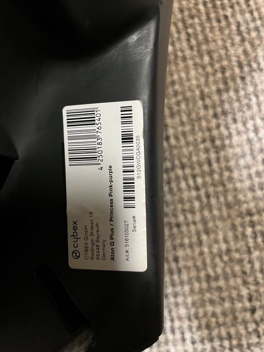 Fotelik Cybex Aton Q Plus Princess Pink-Purple