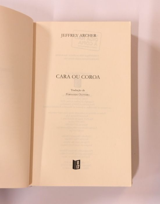 Cara e Coroa, de Jeffrey Archer