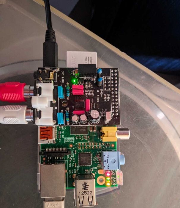 Raspberry pi 1b com audio dac
