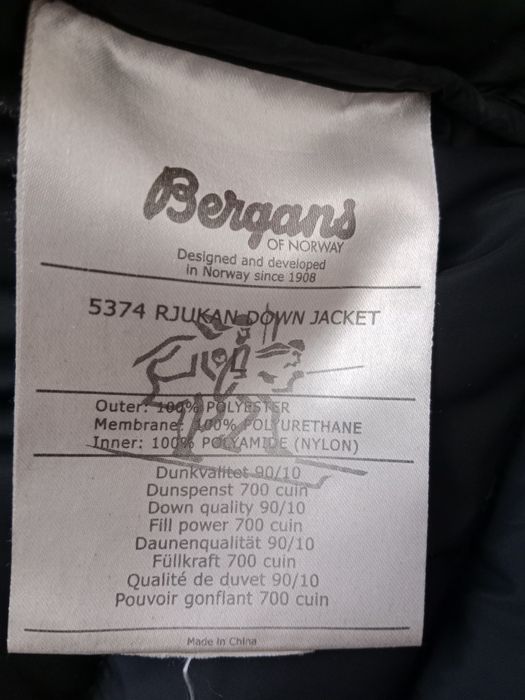 Bergans Of Norway kurtka puchowa roz L