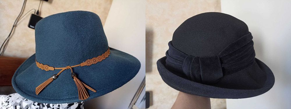 Шерстяная женская черная шляпа, красная шляпка, капелюх, 100% шерсть