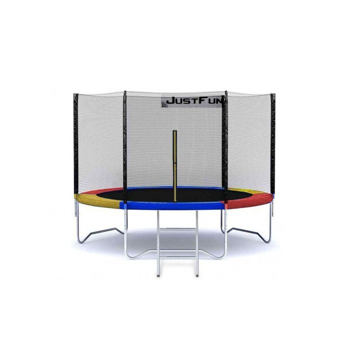 Батут Just Fun 312см Multicolor зовнішня сіткa + драбинка