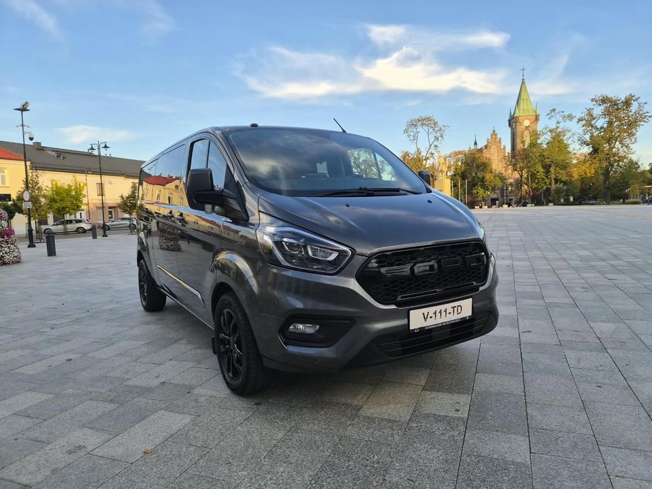Ford TRANSIT CUSTOM L2H1 Long Klima Elektryka Bi-Xenon Ledy Grzane Fotele Duża Navi Kamera Tempomat Dubel Kabina 2xPdc Hak  2.0TDCI 170KM Klima BiXenon Duża Navi Kamera Brygadówka 2xDrzwi Boczne