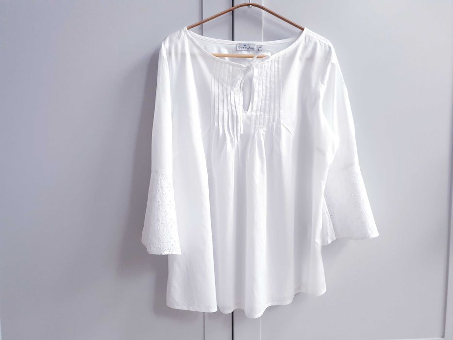 Biała haftowana bluzka koszula boho 40 42 Blue Motion